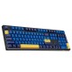 108 Keys Blue Yellow Keycap Set OEM Profile PBT Keycaps for 61/68/87/104/108 Keys Mechanical Keyboards Comes With 4 Replacement Keycaps