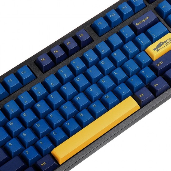 108 Keys Blue Yellow Keycap Set OEM Profile PBT Keycaps for 61/68/87/104/108 Keys Mechanical Keyboards Comes With 4 Replacement Keycaps