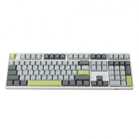 108 Keys Lime Keycap Set OEM Profile PBT Keycaps for 61/68/87/104/108 Keys Mechanical Keyboards Comes With 4 Replacement Keycaps