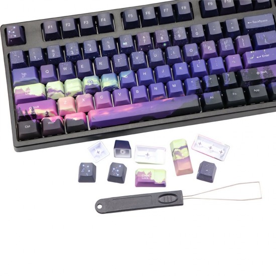 110 Keys Dawn Light Keycap Set OEM Profile PBT Sublimation Keycaps for Mechanical Keyboards