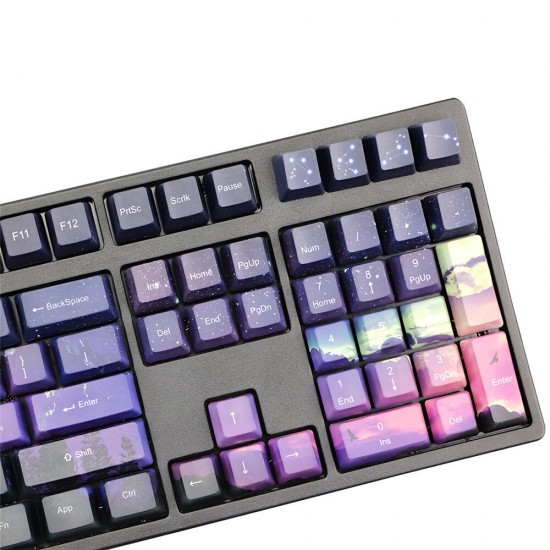 110 Keys Dawn Light Keycap Set OEM Profile PBT Sublimation Keycaps for Mechanical Keyboards