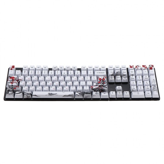 110 Keys Plum Blossom Keycap Set OEM Profile PBT Sublimation Keycaps for Mechanical Keyboards 110 Keys Plum Blossom Keycap Set OEM Profile PBT Sublimation Keycaps for Mechanical Keyboards