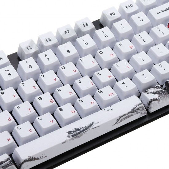 110 Keys Plum Blossom Keycap Set OEM Profile PBT Sublimation Keycaps for Mechanical Keyboards