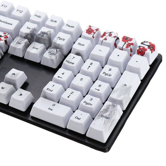 110 Keys Plum Blossom Keycap Set OEM Profile PBT Sublimation Keycaps for Mechanical Keyboards 110 Keys Plum Blossom Keycap Set OEM Profile PBT Sublimation Keycaps for Mechanical Keyboards