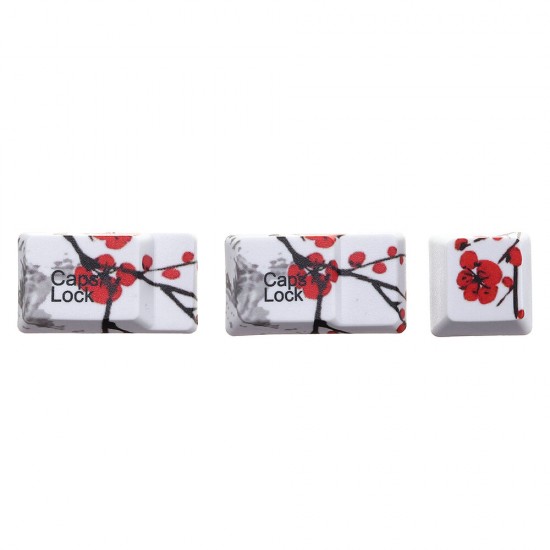 110 Keys Plum Blossom Keycap Set OEM Profile PBT Sublimation Keycaps for Mechanical Keyboards 110 Keys Plum Blossom Keycap Set OEM Profile PBT Sublimation Keycaps for Mechanical Keyboards
