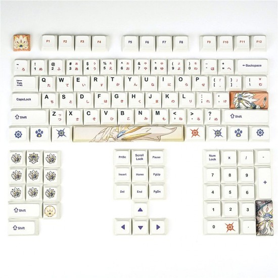 116 Keys Lion Keycap Set XDA Profile PBT DYE-Sub Keycaps 2.25U 2U 1.75U Compatible with GH60 GK61 GK64 87/96/104/108 Keys Mechanical Keyboard