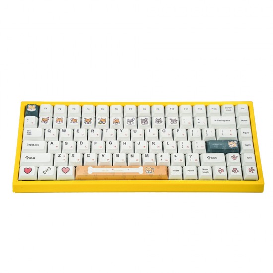 132 Keys Shiba Inu Keycap Set XDA Profile PBT DYE-Sub Japanese Keycaps for Mechanical Keyboards