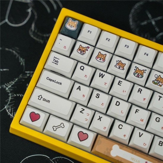 132 Keys Shiba Inu Keycap Set XDA Profile PBT DYE-Sub Japanese Keycaps for Mechanical Keyboards 132 Keys Shiba Inu Keycap Set XDA Profile PBT DYE-Sub Japanese Keycaps for Mechanical Keyboards