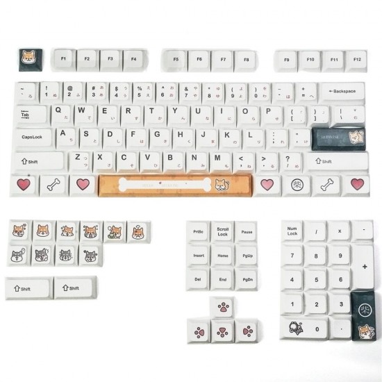 132 Keys Shiba Inu Keycap Set XDA Profile PBT DYE-Sub Japanese Keycaps for Mechanical Keyboards 132 Keys Shiba Inu Keycap Set XDA Profile PBT DYE-Sub Japanese Keycaps for Mechanical Keyboards