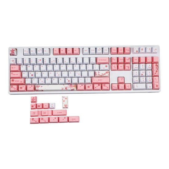122 Keys Blossom Keycap Set OEM Profile PBT Keycaps for Mechanical Keyboards 122 Keys Blossom Keycap Set OEM Profile PBT Keycaps for Mechanical Keyboards