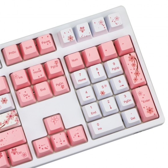 122 Keys Blossom Keycap Set OEM Profile PBT Keycaps for Mechanical Keyboards