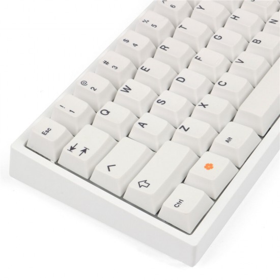 136 Keys White Orange Keycap Set Profile PBT Keycaps for 64/68/84/87/96/104 Keys Mechanical Keyboards