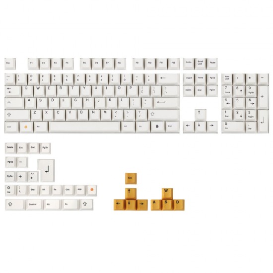 136 Keys White Orange Keycap Set Profile PBT Keycaps for 64/68/84/87/96/104 Keys Mechanical Keyboards 136 Keys White Orange Keycap Set Profile PBT Keycaps for 64/68/84/87/96/104 Keys Mechanical Keyboards
