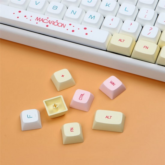 61/104 Keys Macaron Color Keycap Set XDA Profile PBT Sublimation Keycaps for 61/64/87/104 Keys Mechanical Keyboards