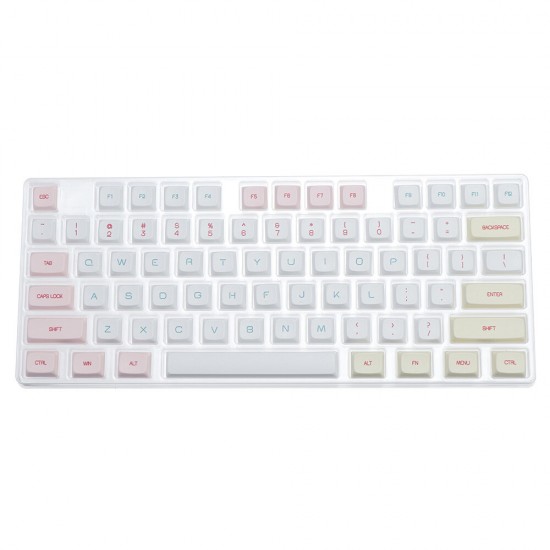 61/104 Keys Macaron Color Keycap Set XDA Profile PBT Sublimation Keycaps for 61/64/87/104 Keys Mechanical Keyboards