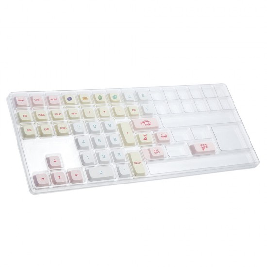 61/104 Keys Macaron Color Keycap Set XDA Profile PBT Sublimation Keycaps for 61/64/87/104 Keys Mechanical Keyboards