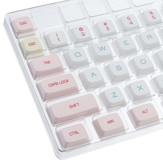 61/104 Keys Macaron Color Keycap Set XDA Profile PBT Sublimation Keycaps for 61/64/87/104 Keys Mechanical Keyboards