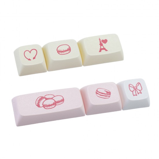 61/104 Keys Macaron Color Keycap Set XDA Profile PBT Sublimation Keycaps for 61/64/87/104 Keys Mechanical Keyboards