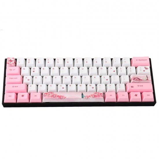 72 Keys Girl Keycap Set OEM Profile PBT Sublimation Keycaps for 60% Anne pro 2 RK61 GK61 GK64 Mechanical Keyboard