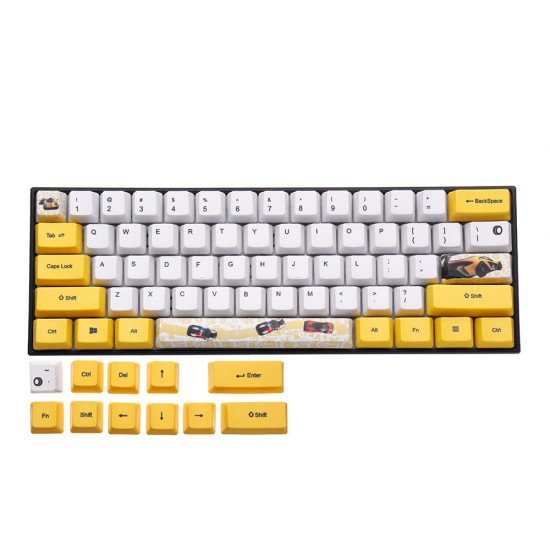 72 Keys Yellow&White Keycap Set OEM Profile PBT Sublimation Keycaps for 60% Anne pro 2 RK61 GK61 GK64 Mechanical Keyboard 72 Keys Yellow&White Keycap Set OEM Profile PBT Sublimation Keycaps for 60% Anne pro 2 RK61 GK61 GK64 Mechanical Keyboard