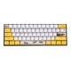 72 Keys Yellow&White Keycap Set OEM Profile PBT Sublimation Keycaps for 60% Anne pro 2 RK61 GK61 GK64 Mechanical Keyboard