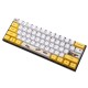 72 Keys Yellow&White Keycap Set OEM Profile PBT Sublimation Keycaps for 60% Anne pro 2 RK61 GK61 GK64 Mechanical Keyboard