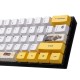 72 Keys Yellow&White Keycap Set OEM Profile PBT Sublimation Keycaps for 60% Anne pro 2 RK61 GK61 GK64 Mechanical Keyboard