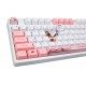 73/122 Keys Sakura Keycaps PBT OEM Profile Key Cap for MX Switches DZ60/XD64/GH60 RK61/ALT61/Annie Mechanical Keyboard