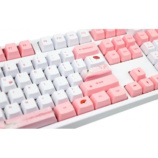 73/122 Keys Sakura Keycaps PBT OEM Profile Key Cap for MX Switches DZ60/XD64/GH60 RK61/ALT61/Annie Mechanical Keyboard