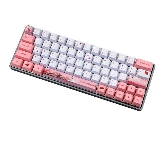 73/122 Keys Sakura Keycaps PBT OEM Profile Key Cap for MX Switches DZ60/XD64/GH60 RK61/ALT61/Annie Mechanical Keyboard