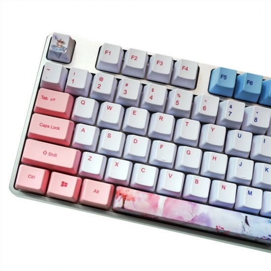 73/125 Keys Three Lives Keycap Set OEM Profile PBT Sublimation Keycaps for Mechanical Keyboards