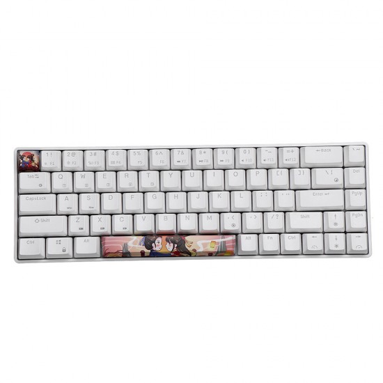 Space + ESC Personalized Keycap Set OEM Profile PBT Five-sided Sublimation Space Bar 6.25u Keycaps for Mechanical Keyboard