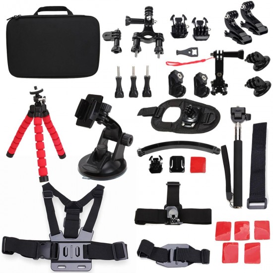 33 In 1 Sportscamera Accessories Kit For Gopro Hero 2 3 4 3 Plus SJ4000 5000 6000 Yi Sportscamera 33 In 1 Sportscamera Accessories Kit For Gopro Hero 2 3 4 3 Plus SJ4000 5000 6000 Yi Sportscamera