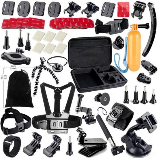 41 in 1 Helmet Chest Belt Head Strap Mount Adapter Tripod Kit Sets for GoPro SJCam Action Sports Camera