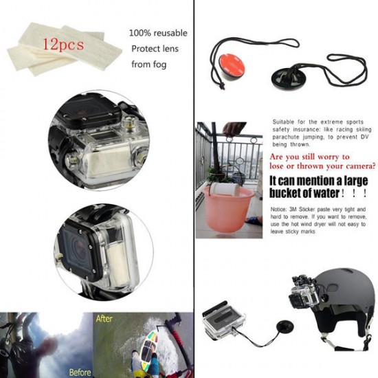 51 in 1 Floating Bobber Monopod Hand Head ChesT-strap Adapter Mounts Accessories Kit Sets for GoPro 51 in 1 Floating Bobber Monopod Hand Head ChesT-strap Adapter Mounts Accessories Kit Sets for GoPro