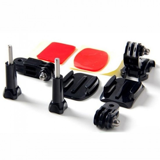 Helmet Accessories Set J Hook Buckle Mount Basic Adapter Screw with 3M Sticker for Gopro Hero 5 4 3 3Plus 2 1 Action Camera Helmet Accessories Set J Hook Buckle Mount Basic Adapter Screw with 3M Sticker for Gopro Hero 5 4 3 3Plus 2 1 Action Camera