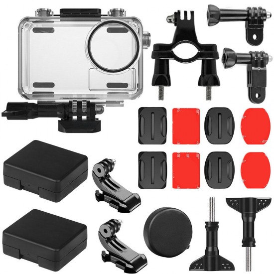 40M Waterproof Protective Case Shell Bicycle Mount Sticker Kit for DJI OSMO Action Sports Camera Cycling