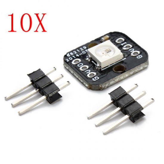 10Pcs One Bit WS2812B Serial 5050 Full Color LED Sensor Module