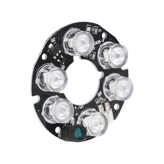 10pcs IR LED Infrared Light Board for CCTV Camera Night Vision 30-40M 6*LED White 2.5W DC12V