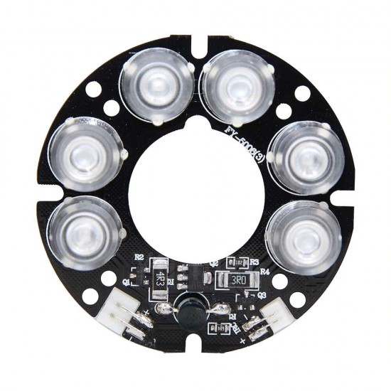10pcs White 6*LED IR LED Infrared light Board for CCTV Camera Night Vision 53mm 850nM DC12V 10pcs White 6*LED IR LED Infrared light Board for CCTV Camera Night Vision 53mm 850nM DC12V
