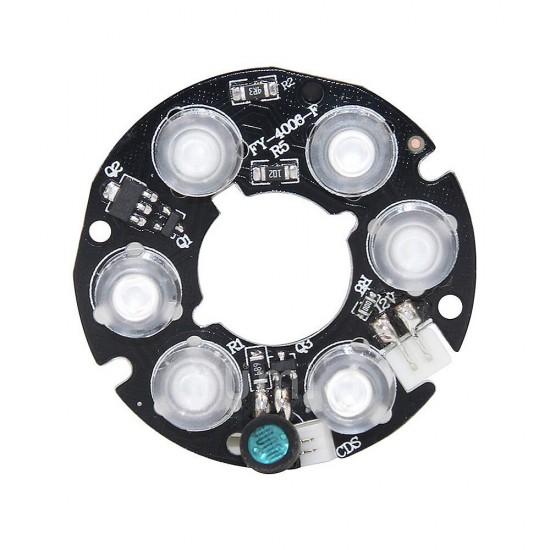 20pcs IR LED Infrared Light Board for CCTV Camera Night Vision 30-40M 6*LED White 2.5W DC12V