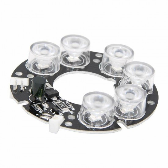 20pcs White 6*LED IR LED Infrared light Board for CCTV Camera Night Vision 53mm 850nM DC12V 20pcs White 6*LED IR LED Infrared light Board for CCTV Camera Night Vision 53mm 850nM DC12V