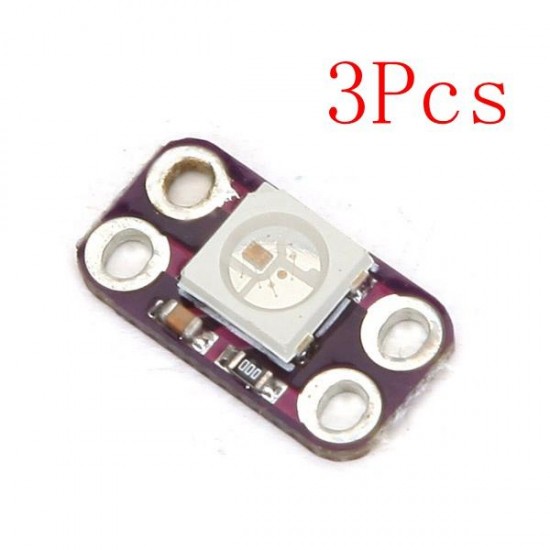 3Pcs 1 Bit WS2812 5050 RGB LED Driver Development Board