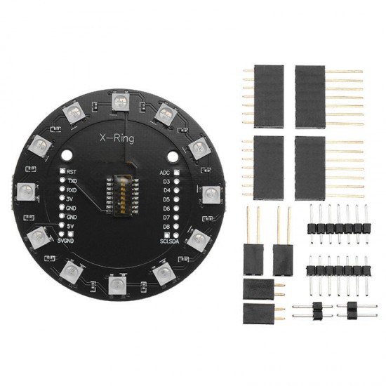 3Pcs X-Ring RGB WS2812b LED Module For RGB Built-in LED 12 Colorful LED Module For WAVGAT ESP8266 RGB