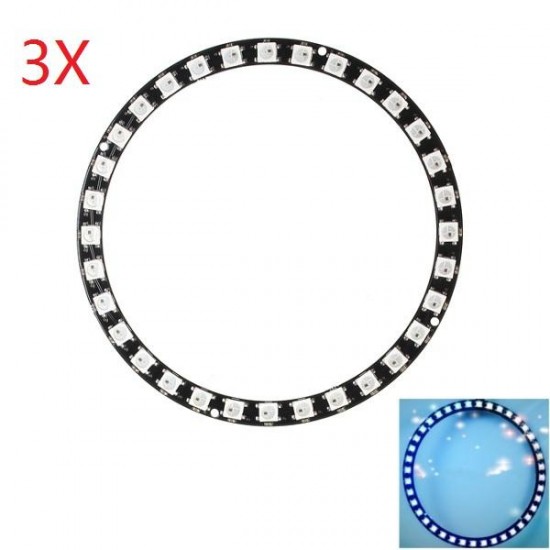 3pcs 40-bit WS2812B 5050 RGB LED Built-in Full Color Drive Development Board 3pcs 40-bit WS2812B 5050 RGB LED Built-in Full Color Drive Development Board