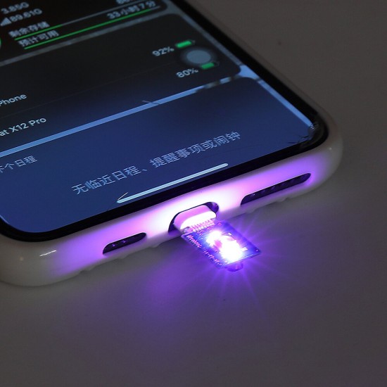5Pcs 3.3V Lightning Port Ultraviolet Disinfection Lamp Board Portable Rapid UVC Disinfection LED Module For Phone