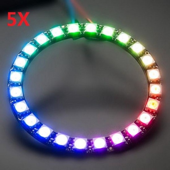 5Pcs 24 Bit WS2812 5050 RGB LED Driver Development Board