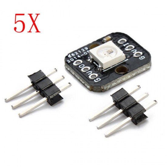 5Pcs One Bit WS2812B Serial 5050 Full Color LED Module 5Pcs One Bit WS2812B Serial 5050 Full Color LED Module