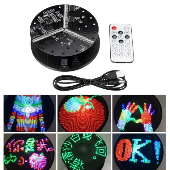 7 Color Rotating LED Board Assembled USB 5V Charging Programmable