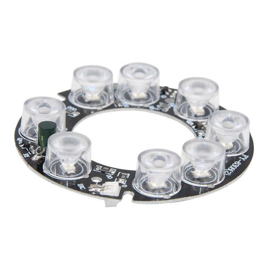 8*LED IR 10m-30m DC12V PCB Board 63x33mm Infrared Light Board Night Vision for CCTV IR Bullet Camera 8*LED IR 10m-30m DC12V PCB Board 63x33mm Infrared Light Board Night Vision for CCTV IR Bullet Camera